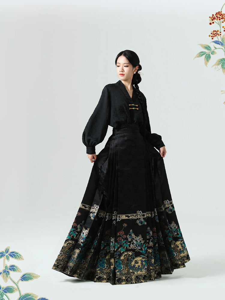 Herbal Romance – Chinese Herbal Love Story Ma Mian Qun Hanfu Skirt-05