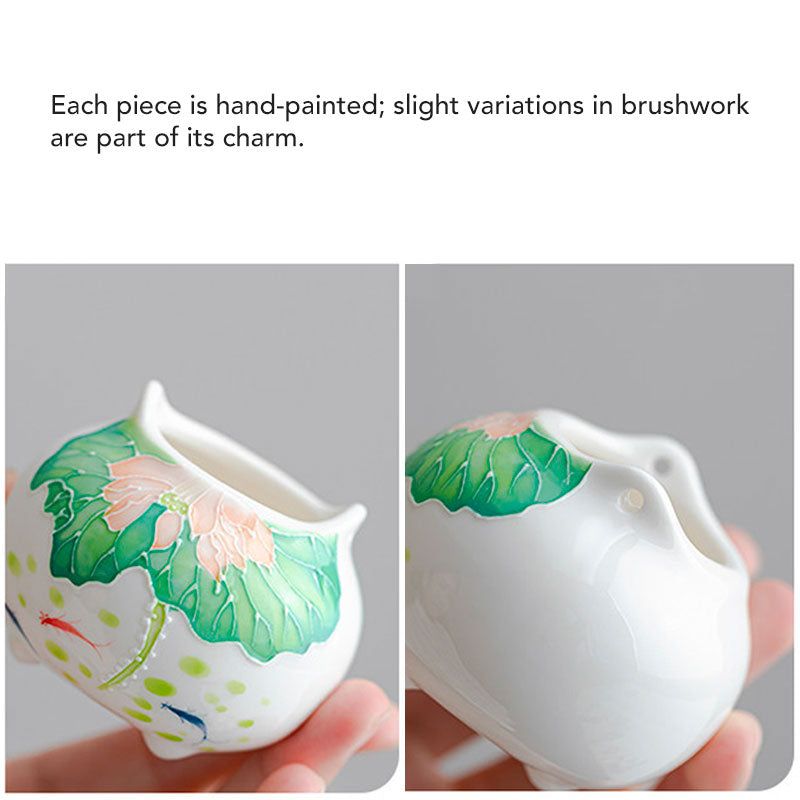 Hand-Painted Koi & Lotus Porcelain Incense Burner (100 ml)-04