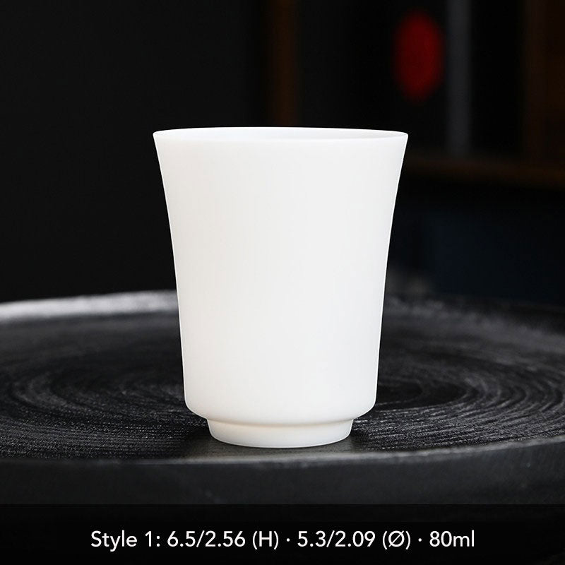 Dehua Ivory-White Matte Porcelain Tea Tasting Cup (5 Styles)-04