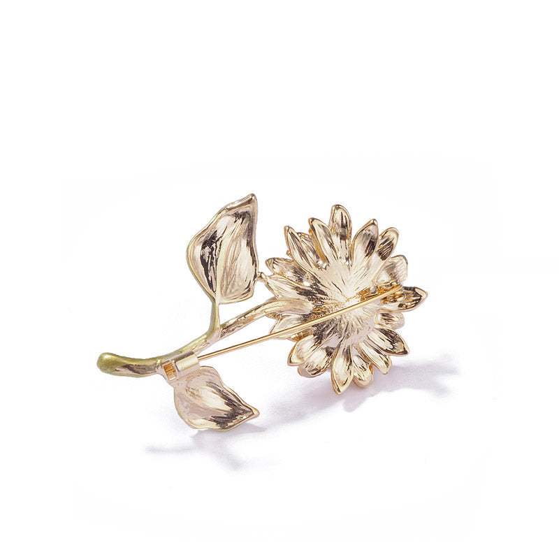 Rising Sunflower - Austrian Crystal Sunflower Brooch Jewelry Gift-04