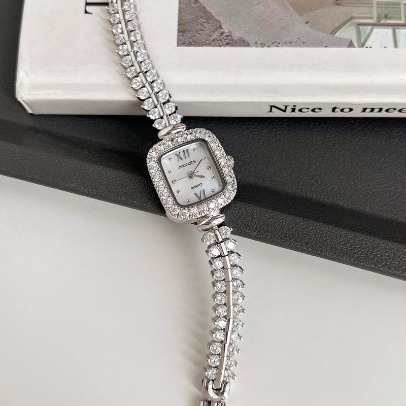Exquisite and Stylish Rhinestone Bracelet Watch for Women-07