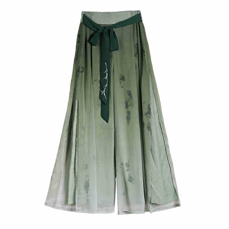 Veiled in Mist and Rain - Song Dynasty-Inspired Fresh Green Modern Hanfu Outfit-07
