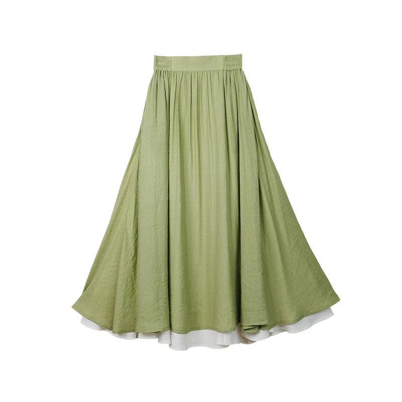 Green Modern Hanfu Dress for Women's Everyday Commute-05