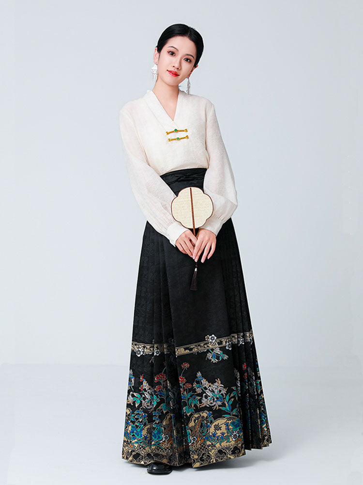 Herbal Romance – Chinese Herbal Love Story Ma Mian Qun Hanfu Skirt-06