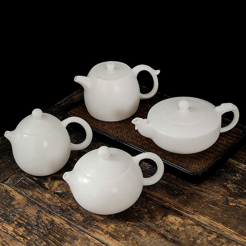 Dehua Ivory-White Porcelain Teapot Gift Set | 1-2 Cups (4 Styles)-06