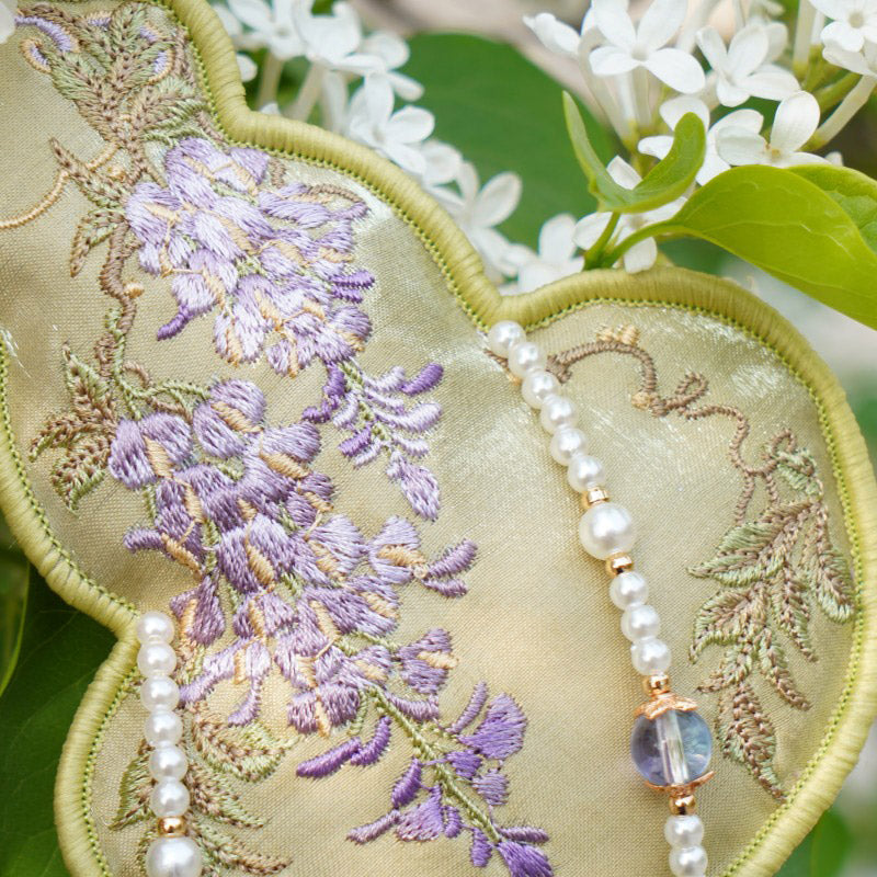 Wisteria Embroidery Auspicious Gourd Pendant Hanfu Pendant Accessory Chinese Gift-05