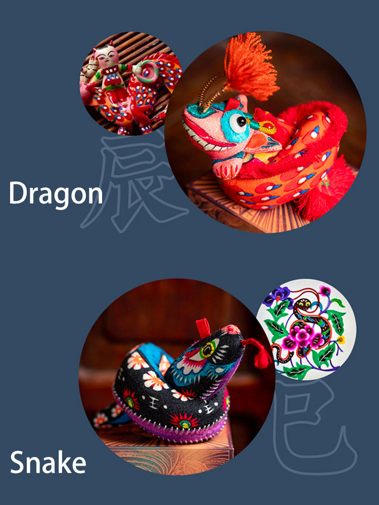 Twelve Chinese Zodiac Signs Hand Embroidered Sachet Car Pendant Herbal Blessing Sachet Christmas Gift-07