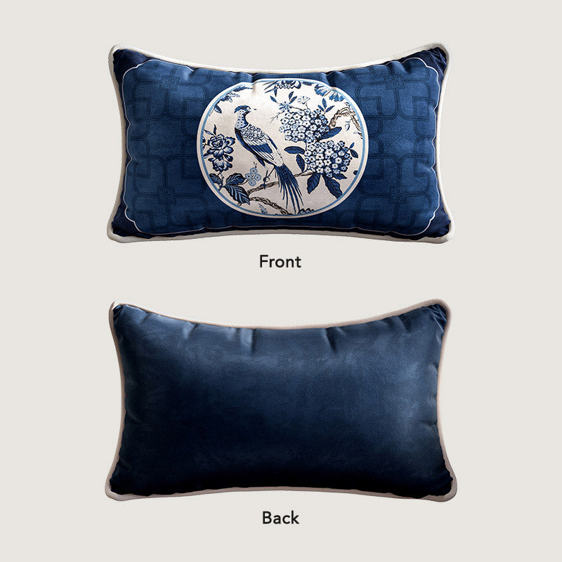 Chinese Classic Blue and White Cushion Series Butterfly/Gourd/Square Cushion Pillows Home Decor-07