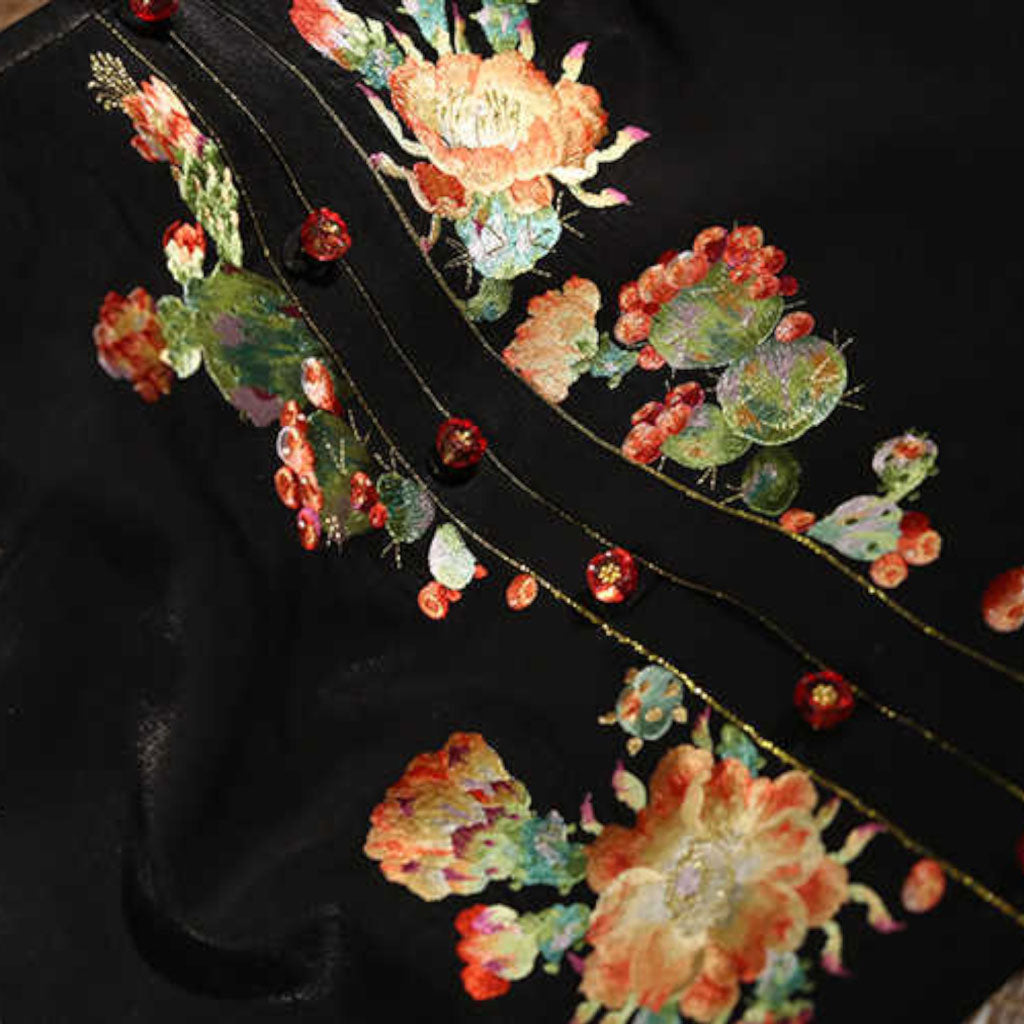 Embroidered Hanfu Inner-Layer Camisole - Cactus Blossom-07