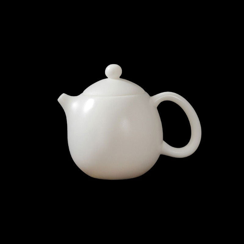 Dehua Ivory-White Porcelain Teapot Gift Set | 1-2 Cups (4 Styles)-07