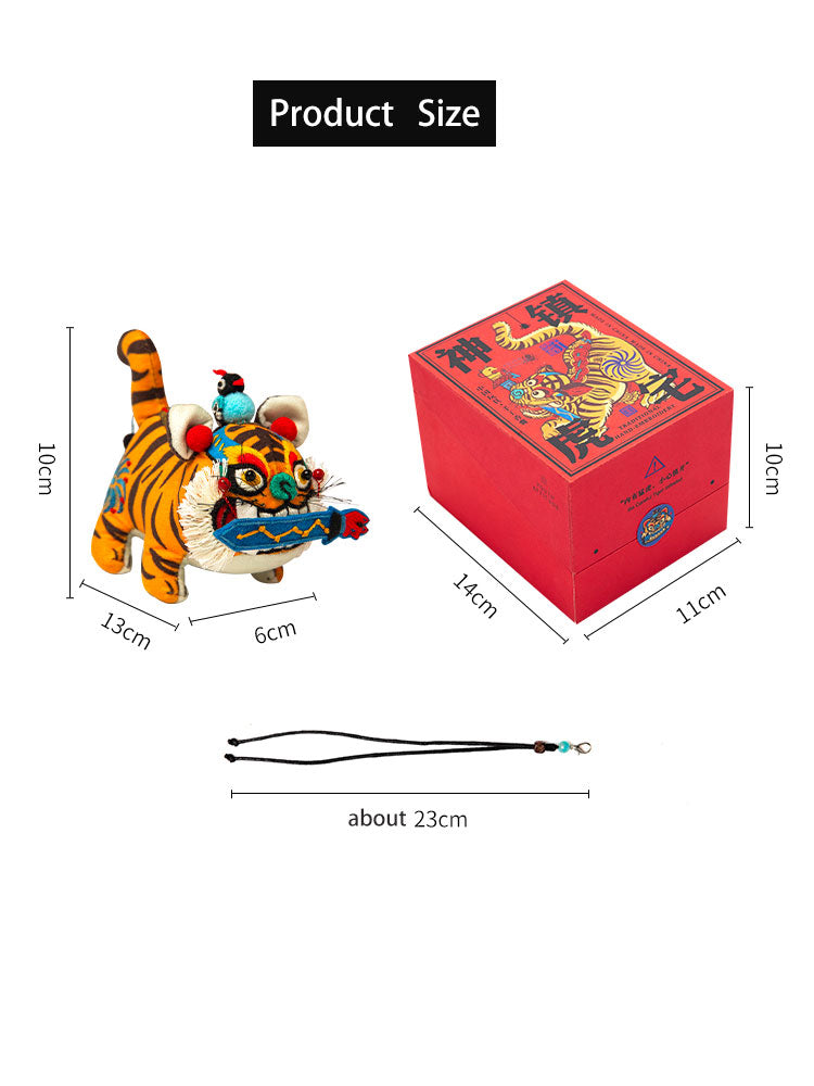 Chinese-style Embroidered Tiger Amulet DIY Embroidery Material Kit -Auspicious Tiger Sachet Pendant Christmas Gift-08