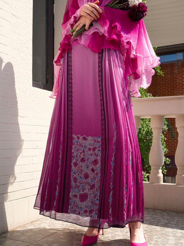 Silk-Printed Modernized Mamian Skirt | Neo-Chinese Spring/Summer Skirt | Multi-Color-18