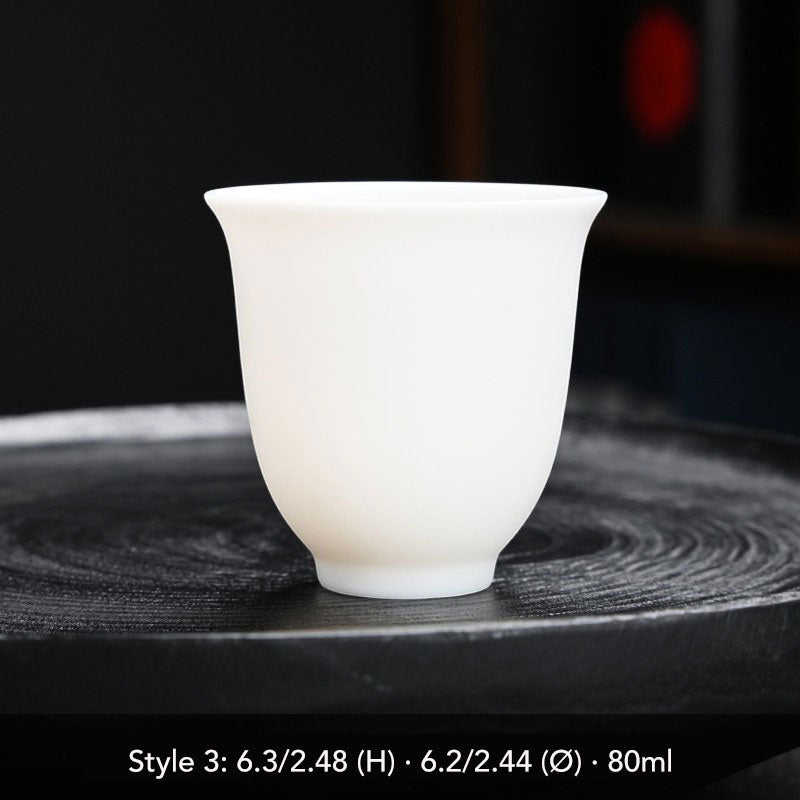 Dehua Ivory-White Matte Porcelain Tea Tasting Cup (5 Styles)-06
