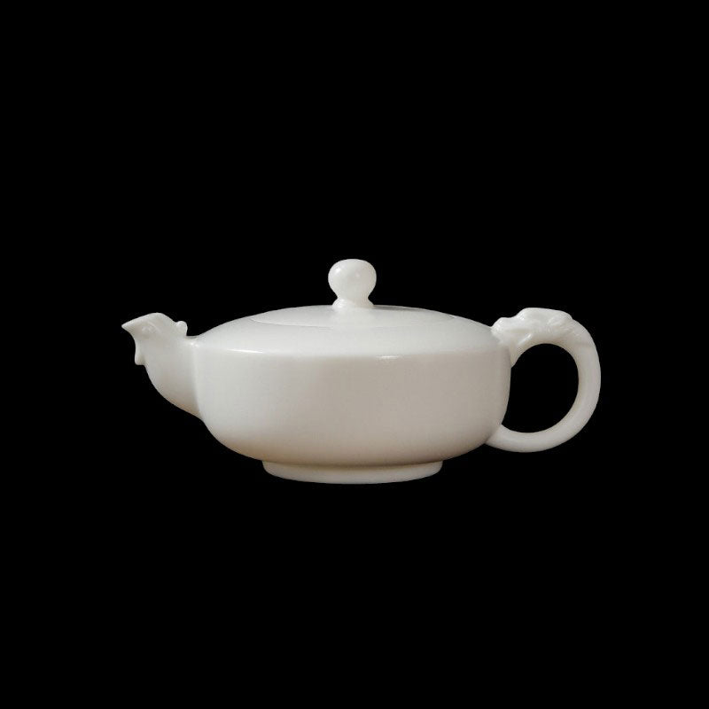 Dehua Ivory-White Porcelain Teapot Gift Set | 1-2 Cups (4 Styles)-08