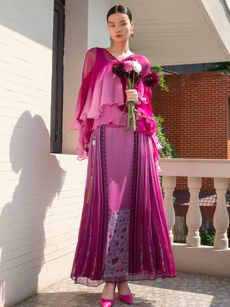 Silk-Printed Modernized Mamian Skirt | Neo-Chinese Spring/Summer Skirt | Multi-Color-19