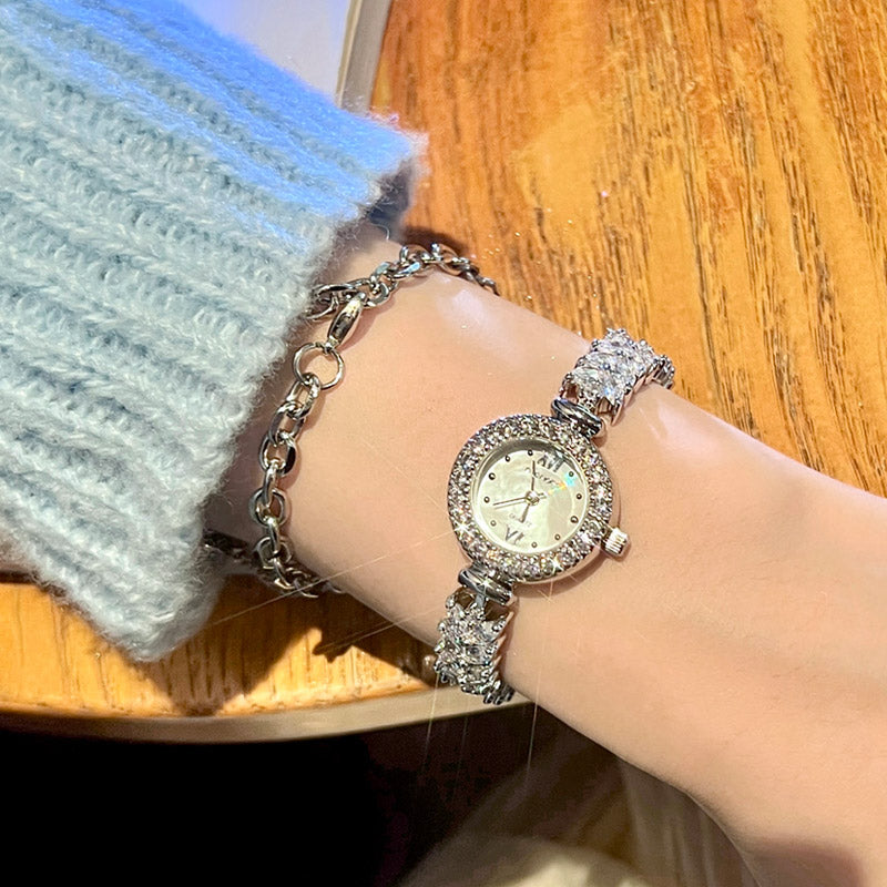 Exquisite and Stylish Rhinestone Bracelet Watch for Women-05
