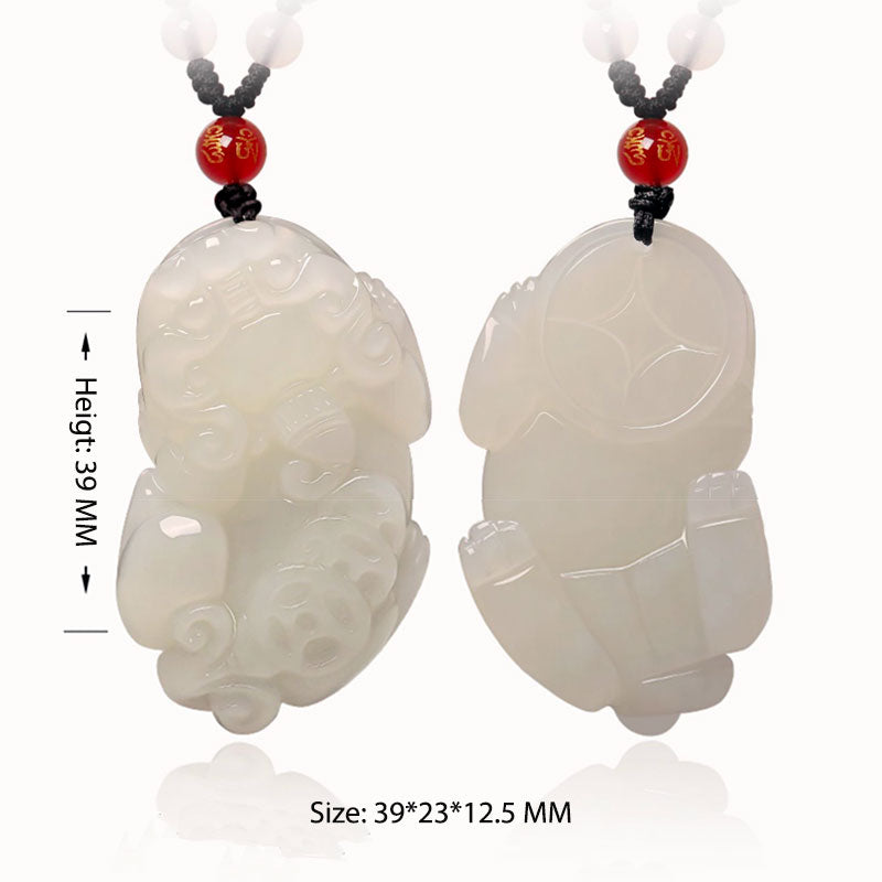 Natural Hetian Jade Pixiu「Fortune and Prosperity」Pendant Jade Necklace for Men and Women Chinese Jewelry Gift-07