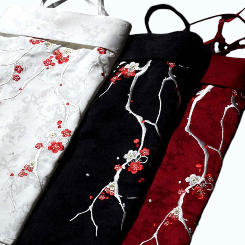 Vintage Plum Blossom Embroidered Camisole - Hanfu Inner Layer Top-07