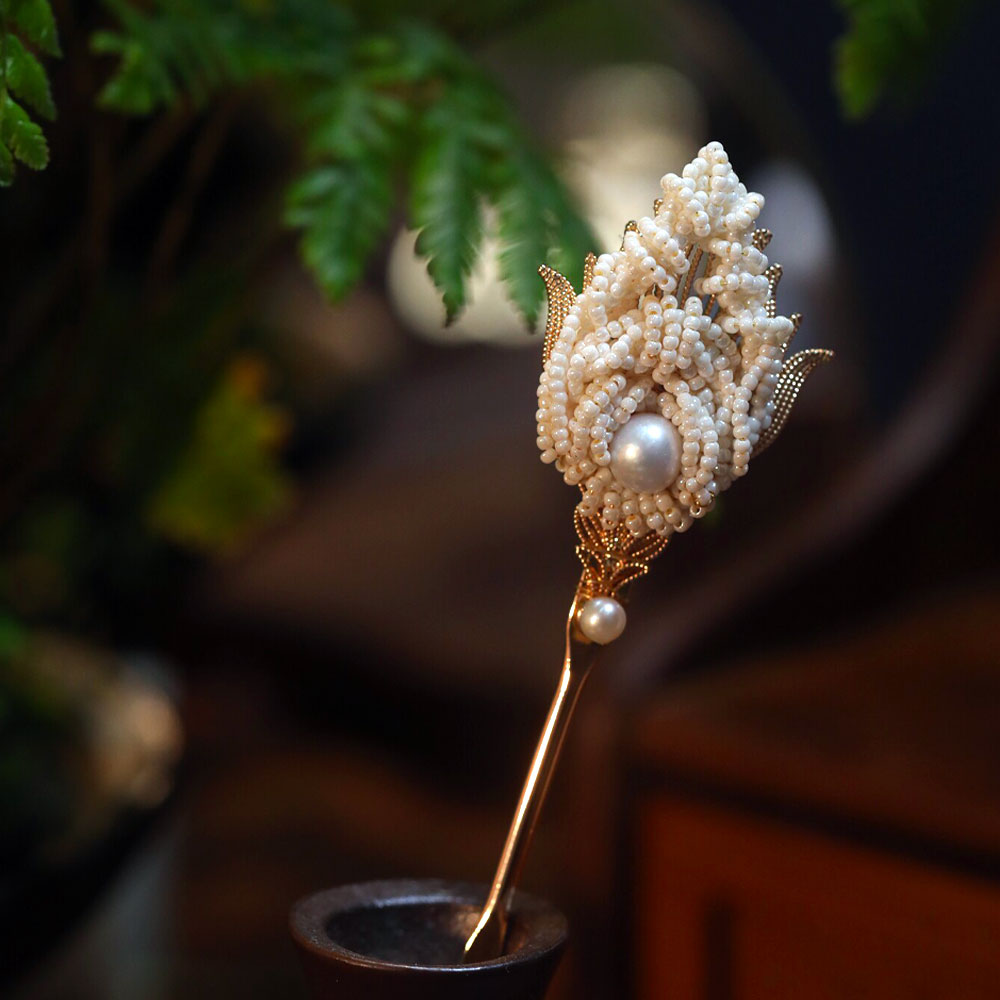 Chinese Phoenix Tail Pearl Hairpin & Hair Clip-07