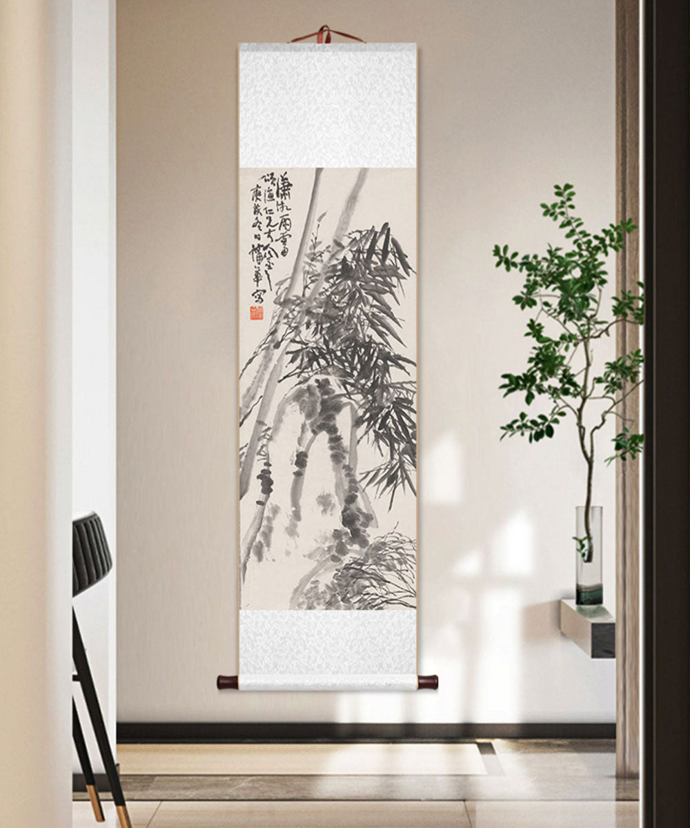 Ink Bamboo — Traditional Chinese Bamboo Scroll Art Reproduction-07