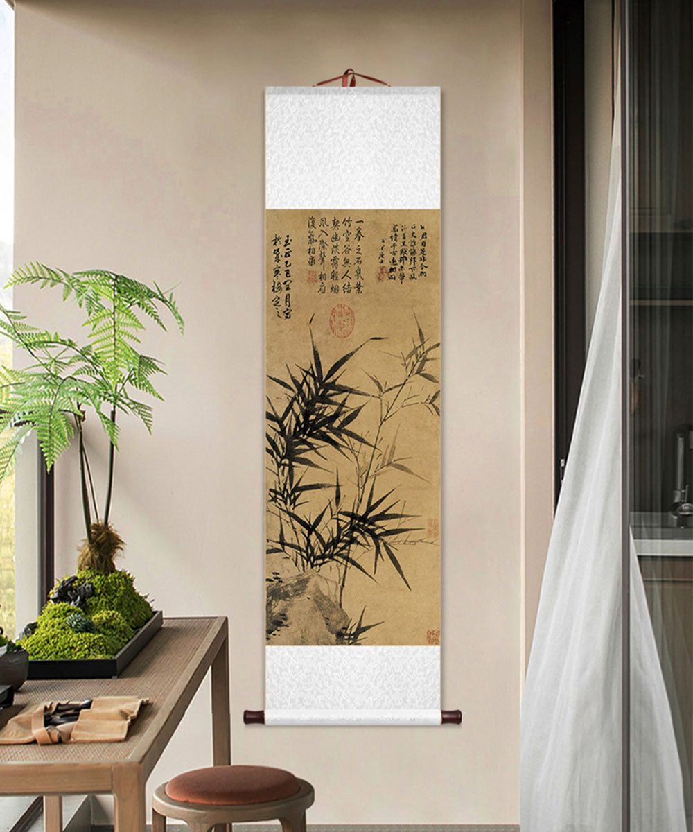 Ink Bamboo — Traditional Chinese Bamboo Scroll Art Reproduction-08