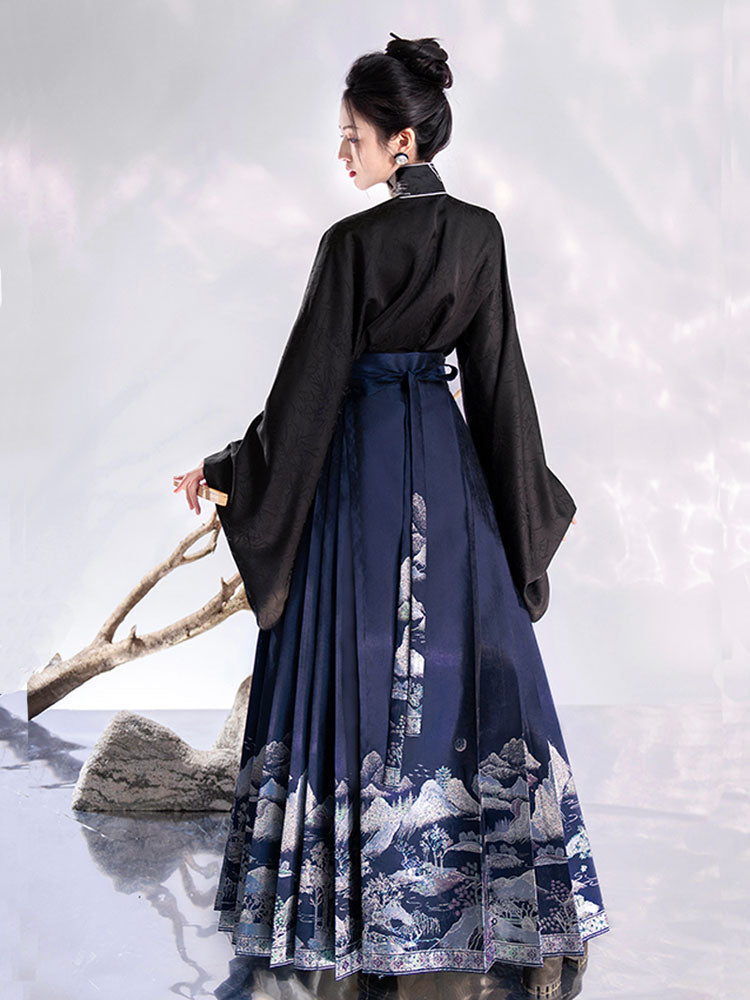 Mountain, Sea, Moon, and Brightness - Mamianqun Skirt-01