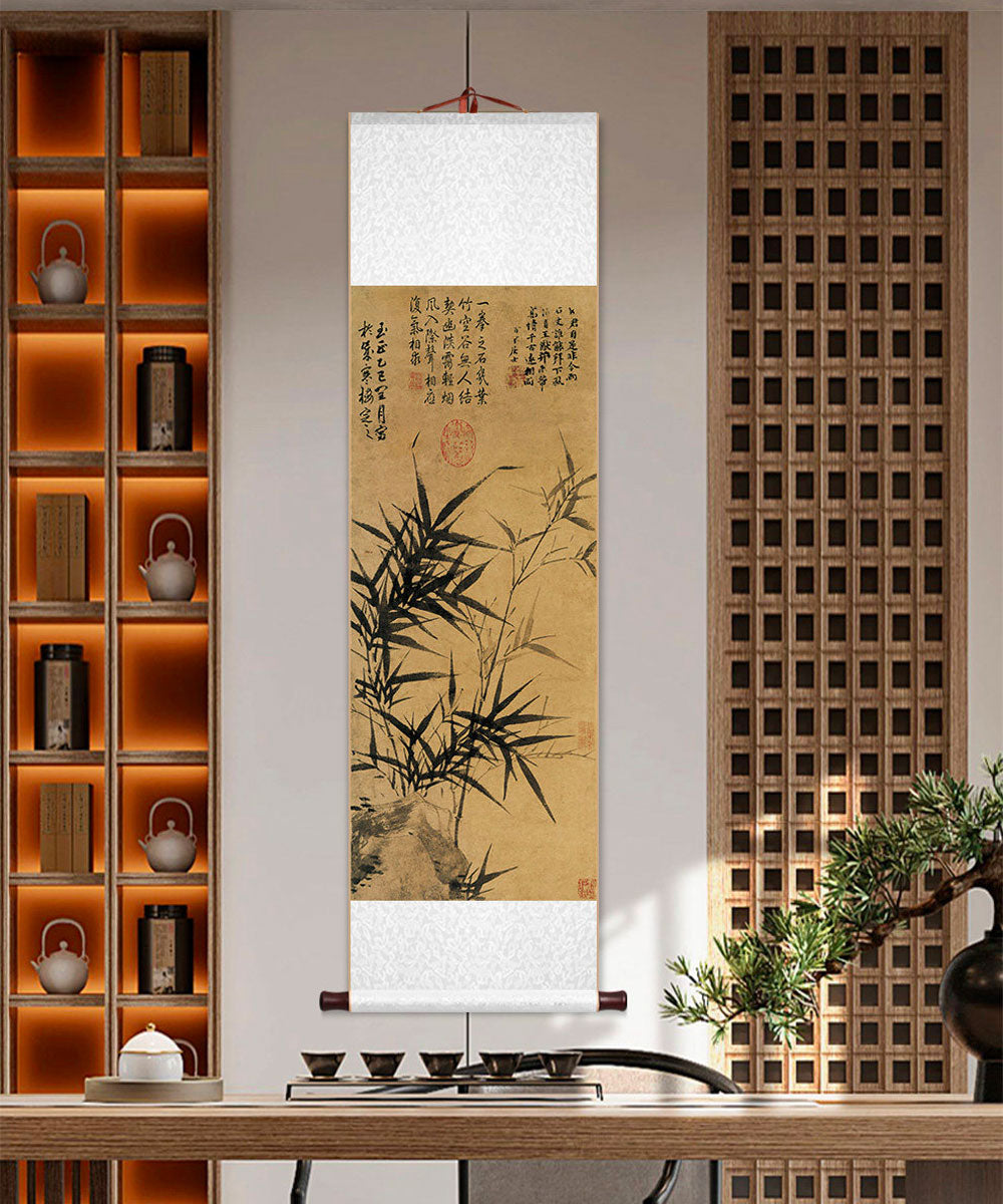 Ink Bamboo — Traditional Chinese Bamboo Scroll Art Reproduction-09
