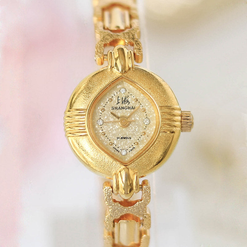 90s Retro Art Deco Style Gold-Plated Women's Manual Mechanical Watch-08