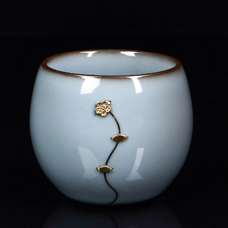 Retro Southern Song Dynasty Palace Style Hand-Painted Gilded Ceramic Tea Cup-14