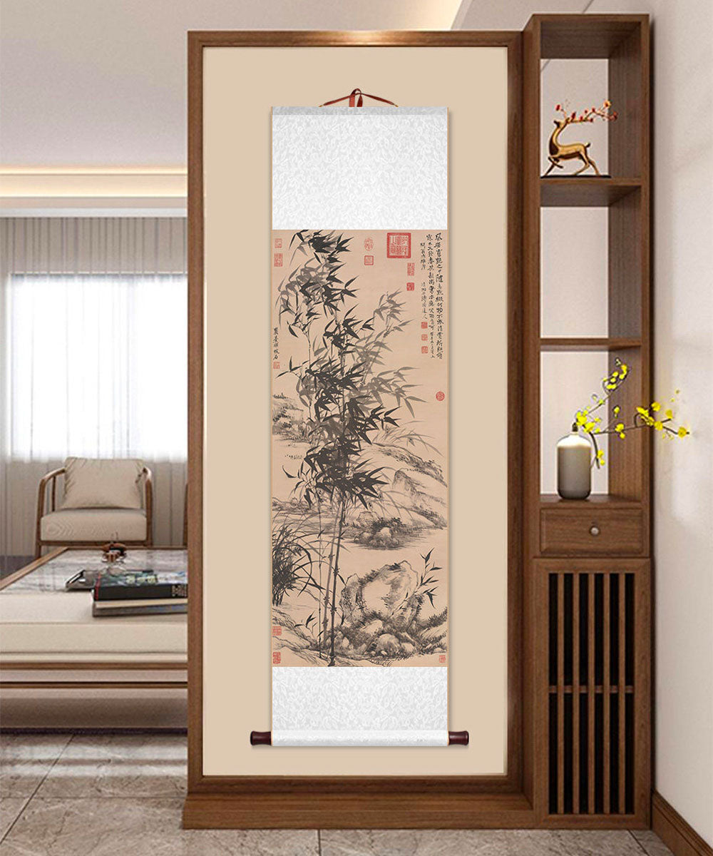 Ink Bamboo — Traditional Chinese Bamboo Scroll Art Reproduction-10