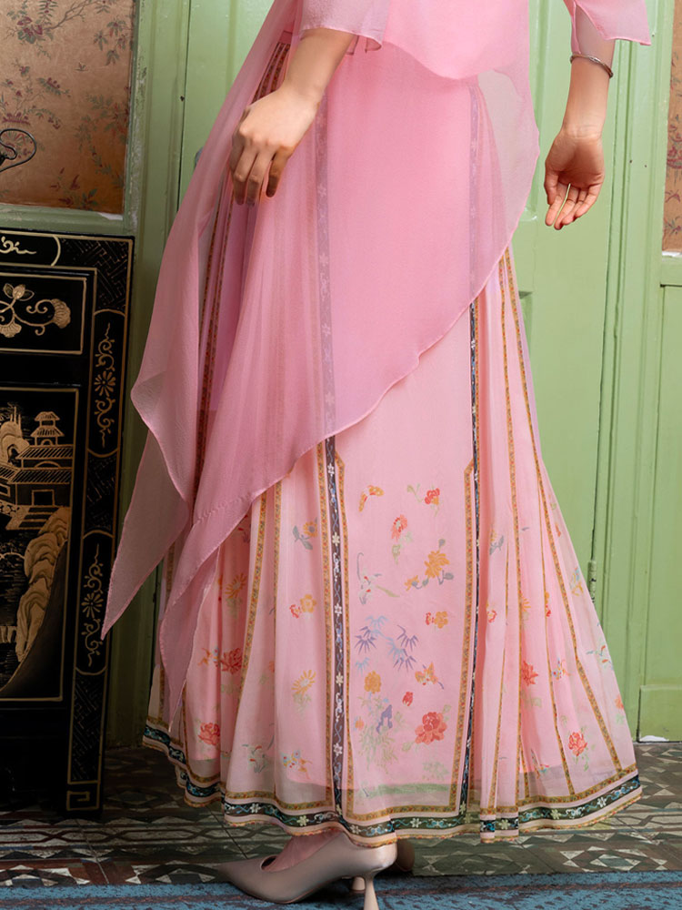 Silk-Printed Modernized Mamian Skirt | Neo-Chinese Spring/Summer Skirt | Multi-Color-05