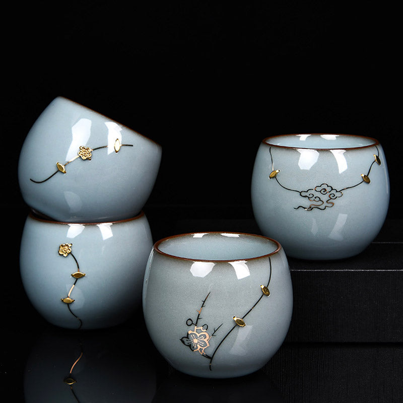 Retro Southern Song Dynasty Palace Style Hand-Painted Gilded Ceramic Tea Cup-01