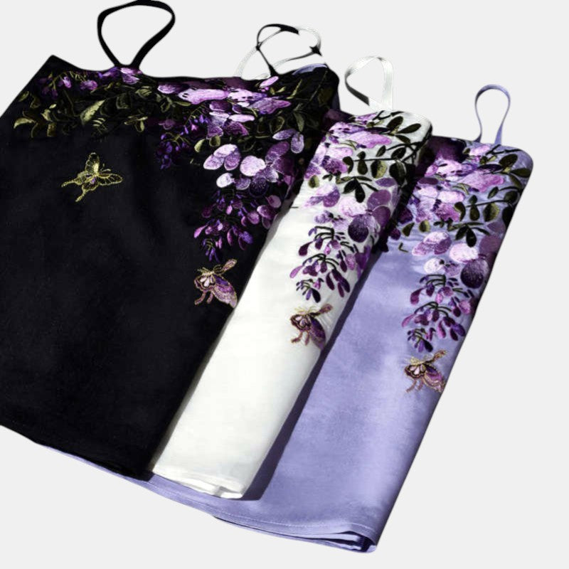 Wisteria Embroidered Camisole - Hanfu Inner Layer Top-04