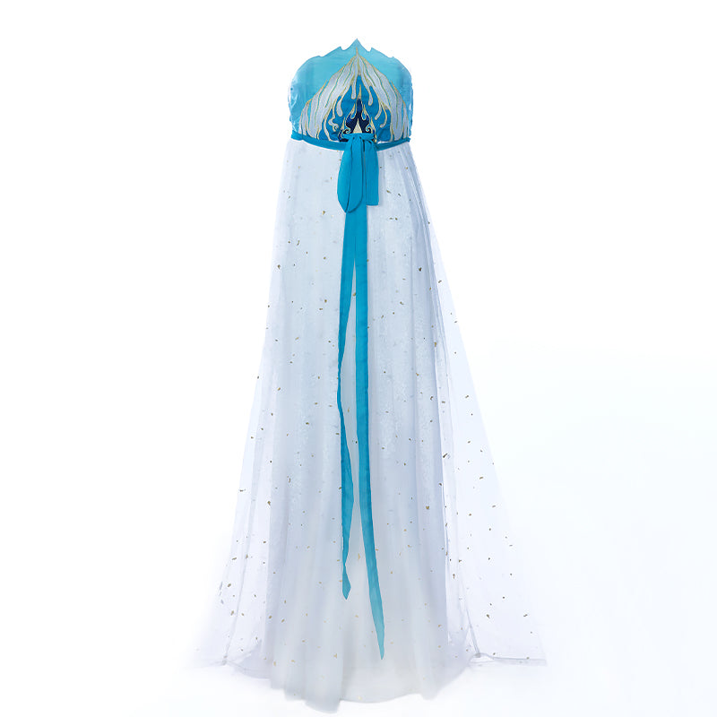 BlueDail Blue Sacred Fire Embroidery Hanfu Clothing Daily Wear(4Pcs)-06