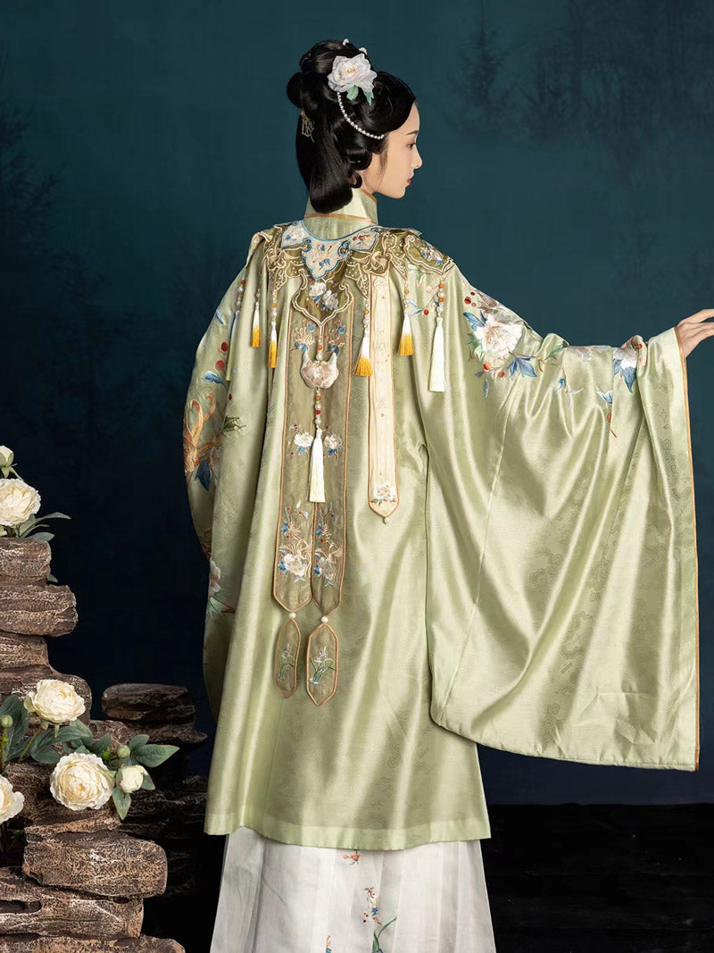 Song of Hibiscus Embroidered Hanfu Clothing Horse Face Skirt-02