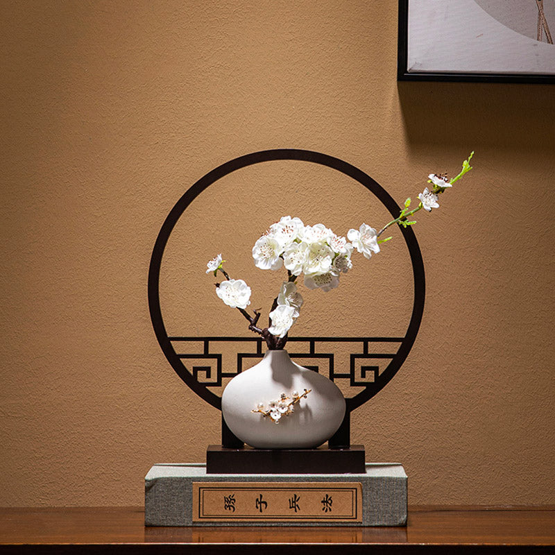 La beauté du zen chinois – Décoration de table en forme de fleur de prunier.