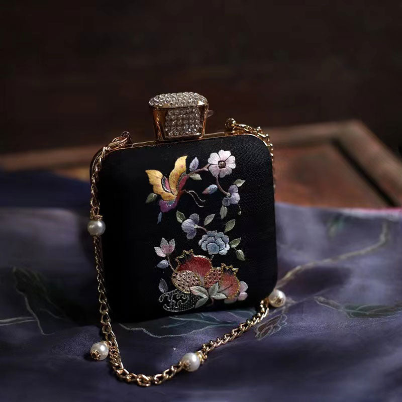 Handmade Su Embroidery Silk Small Box Bag