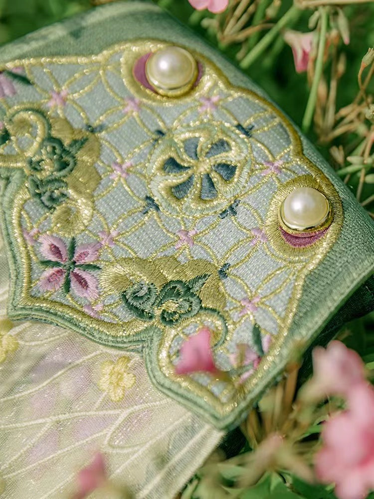 Original Design Vintage Chinese Style Cicada Wing Embroidered  Handbag