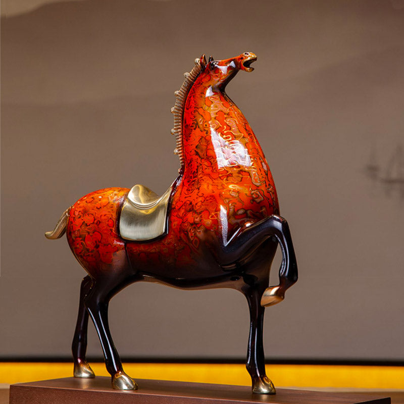 "Ma Dao Cheng Gong" Sculpture de cheval en laiton, décoration de cheval, décoration de maison et de bureau