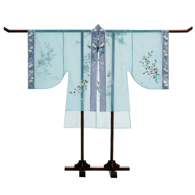 Song of Spring - Peony Flower Embroidery Hanfu Clothing Chinese Dress for Garden Tea Party-08