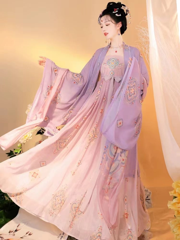 BlueDail Women Hanfu Dress Chinese Traditional Embroidered Retro Hanfu Costume Daily Wear Hanfu Suit(3PCS)-03